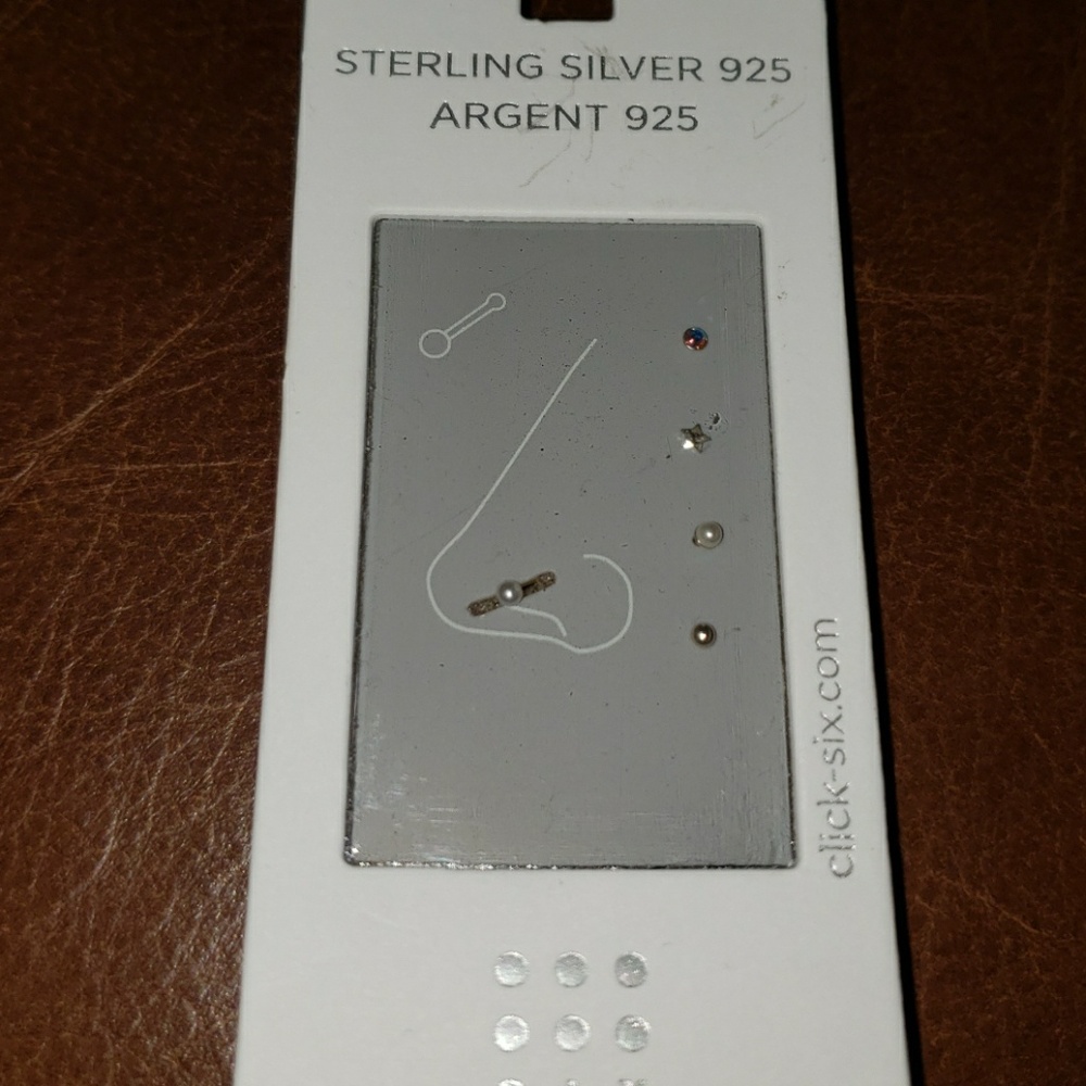 Nose Ring Stud Sterling Silver  .925